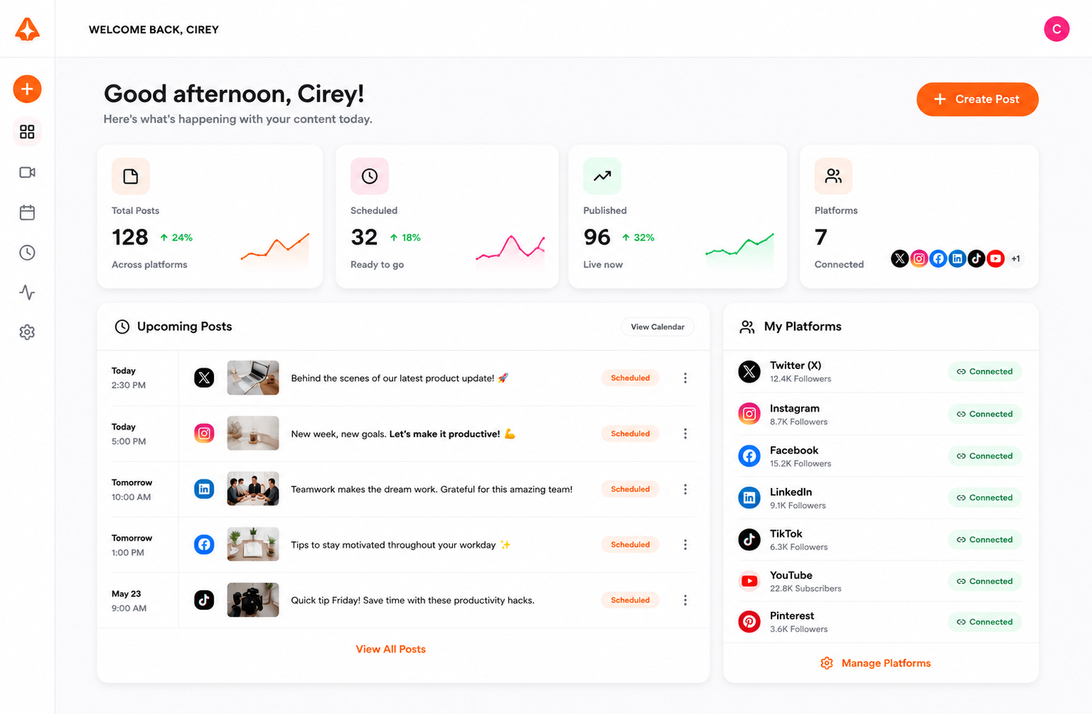 Hero Dashboard