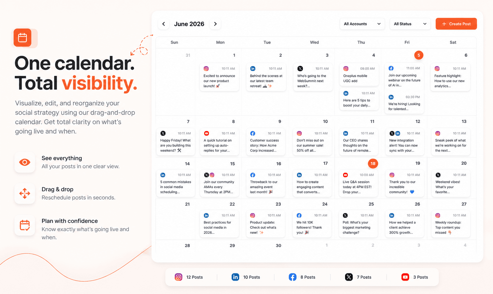 One calendar. Total visibility.